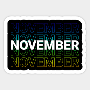 born in November Sticker